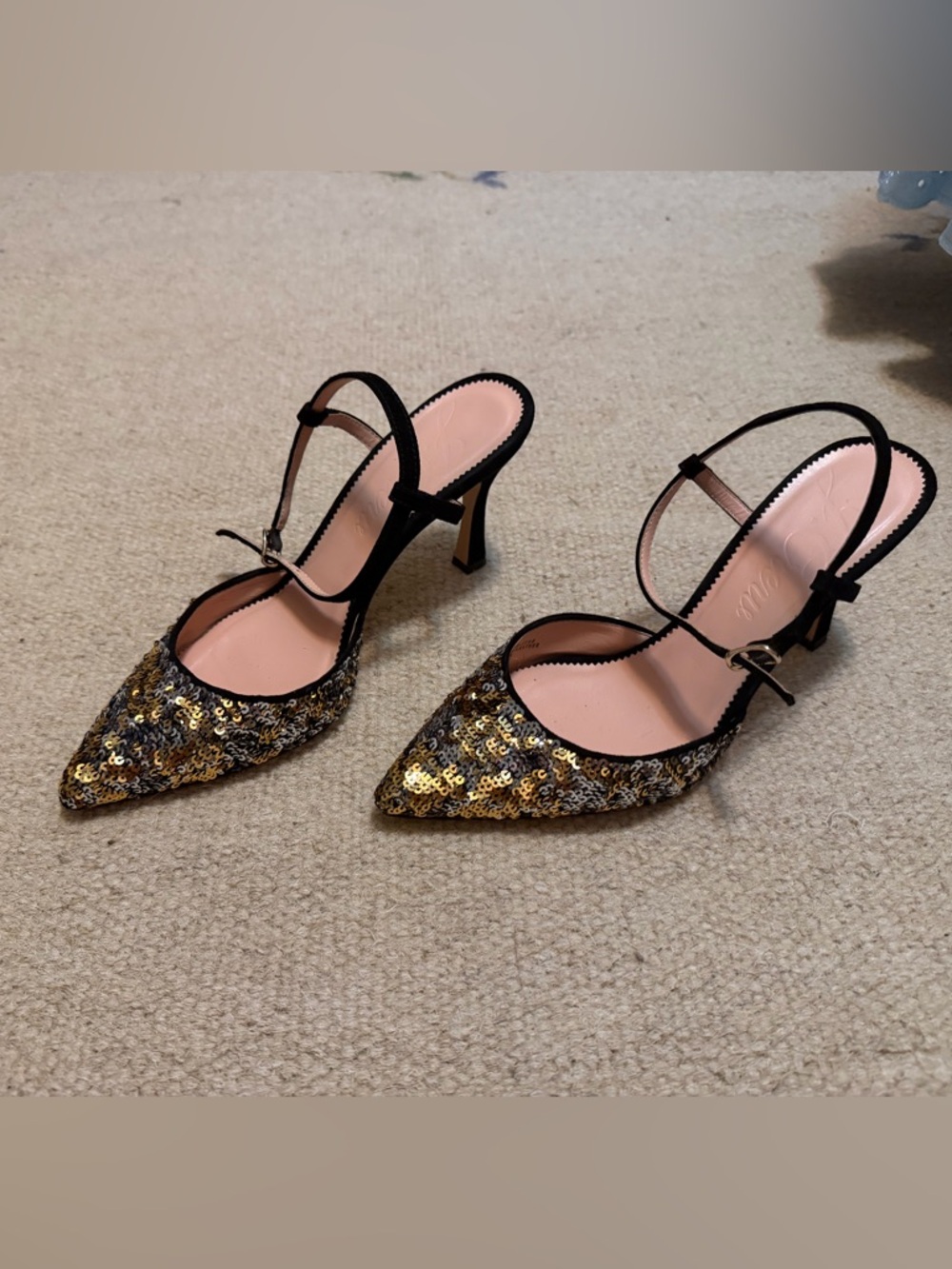 J. Crew Elsie Sequin Black Pumps - Picture 2 of 5